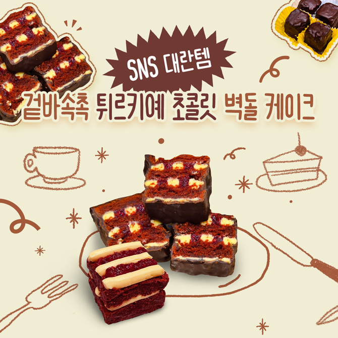 SNS 대란템 겉바속촉 튀르키예 초콜릿 벽돌 케이크