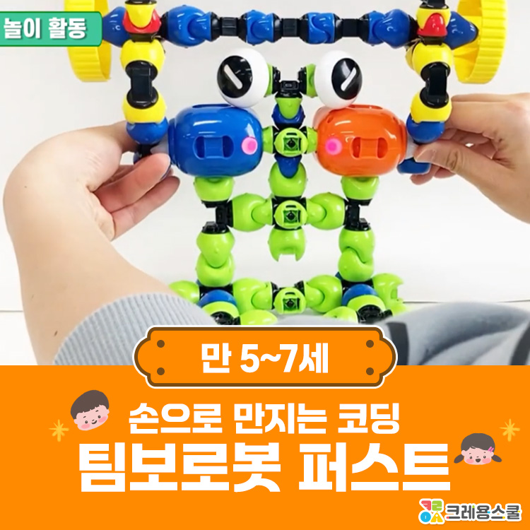 [🤖10월/일/원데이]손으로 만지는 코딩수업,팀보로봇 (만 4~6세)의 썸네일 이미지입니다.